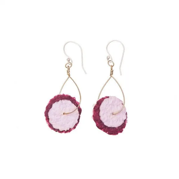 Sundara Sundara Ohrringe STELLA, Pflaume/Rosé, Lila, – Produktbild 1 von 2