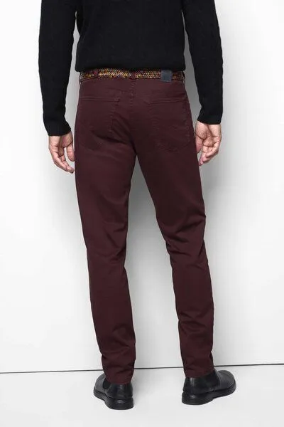 M 5 BY MEYER M 5 BY MEYER Five Pocket in Premium Satin, Burgund (rot), – Produktbild 6 von 7
