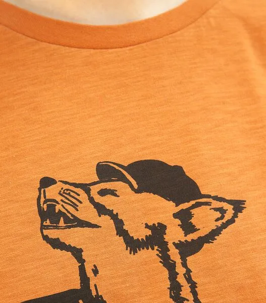 päfjes päfjes Frank Fuchs/Gitarre Fuchs - Fair gehandeltes Männer T-Shirt - Slub Orange – Produktbild 4 von 4