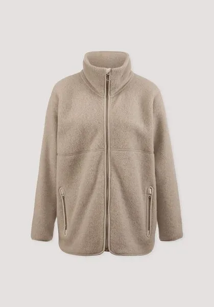 hessnatur hessnatur Wollfleece Jacke Oversized aus reiner Bio-Merinowolle, Sand, – Produktbild 5 von 5