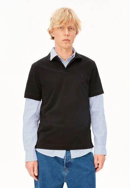ARMEDANGELS ARMEDANGELS MAARIO Herren Polo aus Bio-Baumwolle, Black, – Produktbild 1 von 4