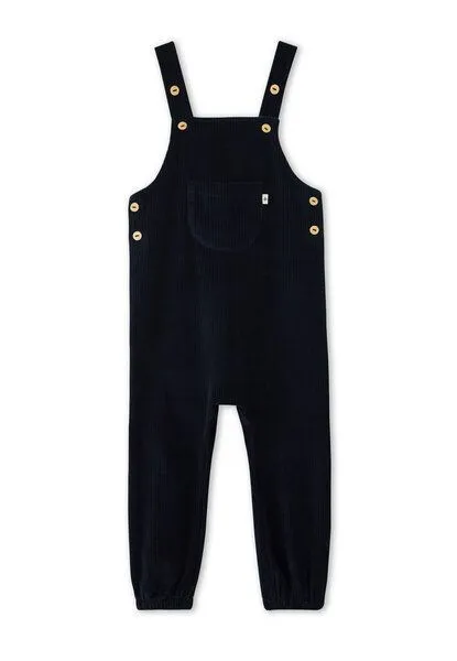 Leela Cotton Leela Cotton Kinder Latzhose aus 100% kbA-Baumwolle - Cordstoff Overall 2444, Nachtblau, – Produktbild 1 von 3