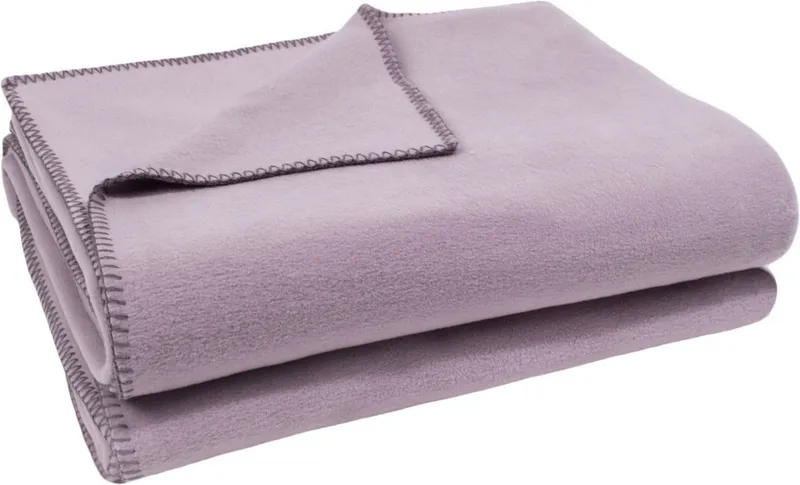 Wohndecke Soft-Fleece, PREMIUM, Made in Italy, ZOEPPRITZ1828, unverwechselbarem Cashmere Handfeel, made in Italy, PREMIUM, Lila, – Produktbild 1 von 1