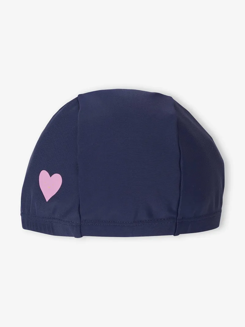 Vertbaudet Badeanzug LOVE mit Badekappe Mädchen -, Indigo-blau, – Produktbild 2 von 3