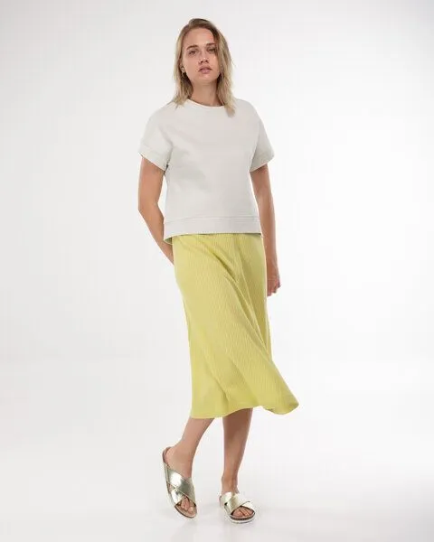 Alma & Lovis Alma & Lovis Kurzarmsweat aus Bio-Baumwolle | Cosy Shirt, Ecru (weiß), – Produktbild 2 von 4