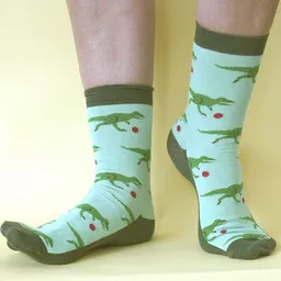 Fräulein Prusselise Fräulein Prusselise Dino Socke grün bunt gemustert – Produktbild 1 von 1