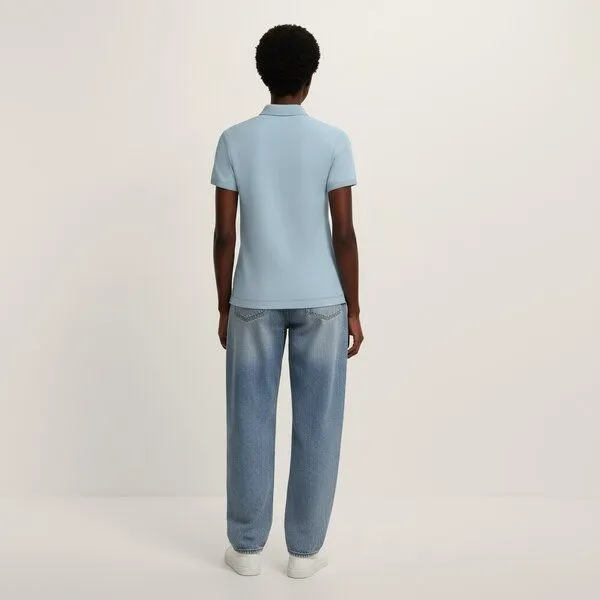 YTWOO YTWOO Damen Piqué-Poloshirt Midweight, Aquamarine, – Produktbild 3 von 3