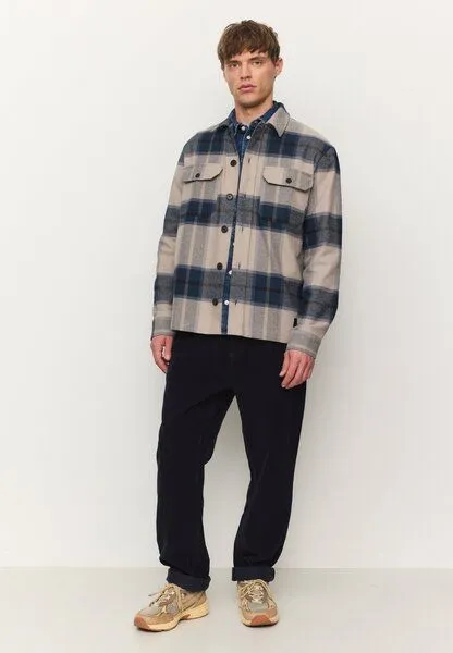 recolution Herren Overshirt aus Bio-Baumwolle - MESQUITE CHECK - recolution, Navy (blau), – Produktbild 4 von 4