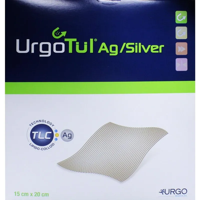 Urgo URGOTÜL Silver 15x20 cm Wundgaze 5 St Wundgaze – Produktbild 1 von 1