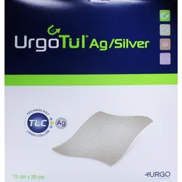 Urgo URGOTÜL Silver 15x20 cm Wundgaze 5 St Wundgaze – Produktbild 1 von 1
