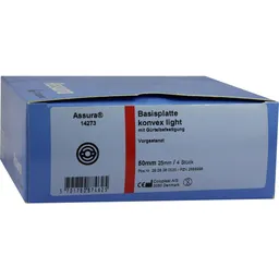 Coloplast ASSURA Basisp.kon.light RR50 25mm m.Gürtelb. 4 St Basisplatte – Produktbild 1 von 1