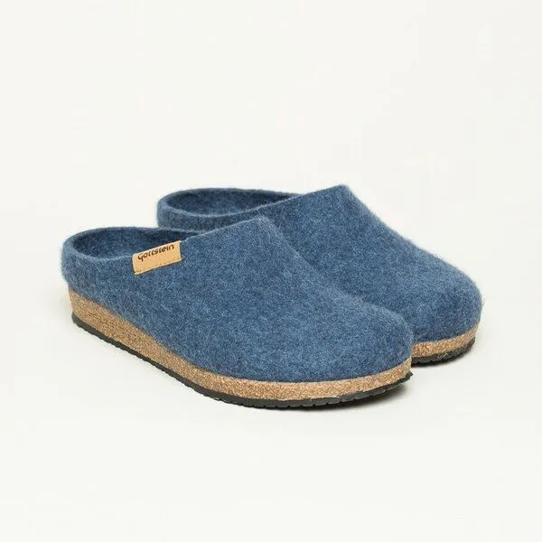 Stegmann Stegmann Filzpantoffel 208 aus 100% Merino-Wolle für Damen & Herren, Blau, – Produktbild 1 von 4