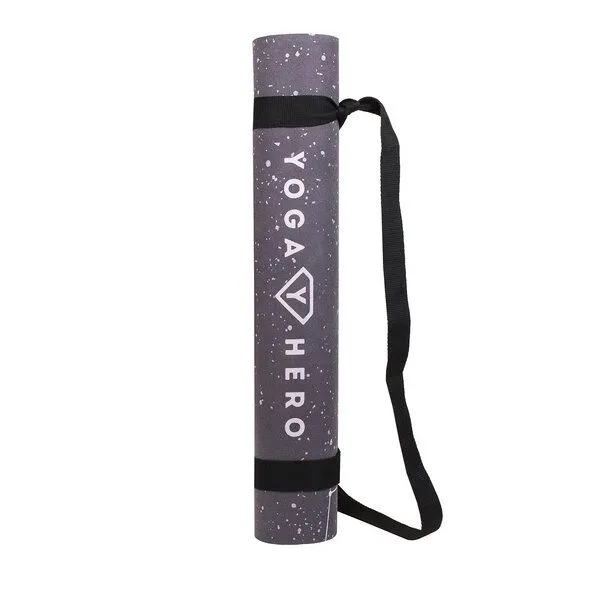 Yoga Hero Yoga Hero Yogamatte Classic 3,5mm mit Tragegurt, Space alignment (blau), – Produktbild 2 von 4