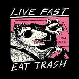 Photocircle Photocircle Poster / Leinwandbild - Live Fast, Eat Trash – Produktbild 1 von 1