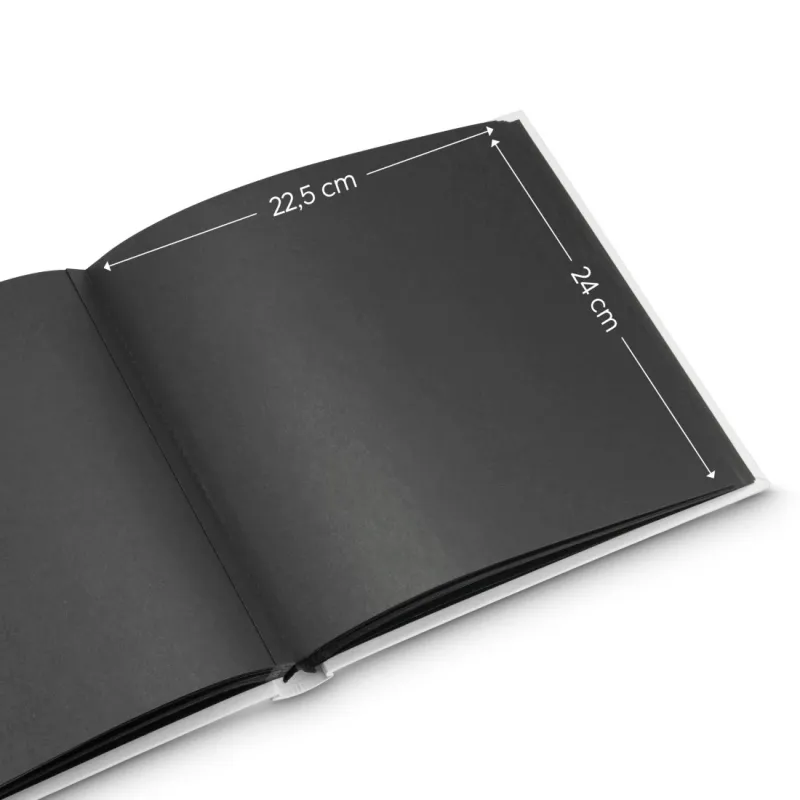 Hama Hama Buch-Album "Memories", 25x25 cm, 50 schwarze Seiten, Grau – Produktbild 4 von 4
