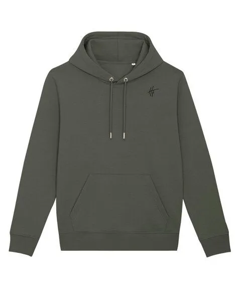 Human Family Human Family Bio Unisex Basic Hoodie - "HF", Khaki, – Produktbild 3 von 4