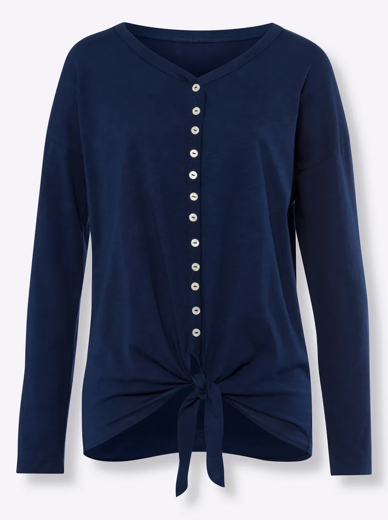 heine Langarmshirt marine, Marine, – Produktbild 1 von 2