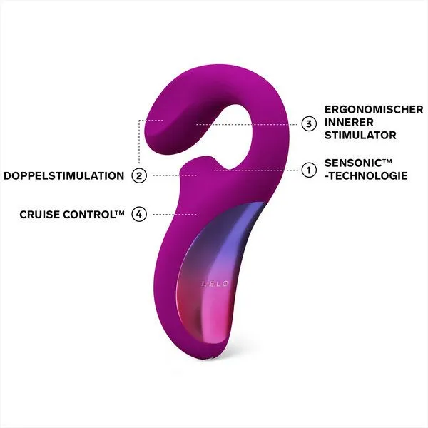 LELO Schallwellen-Massager mit Doppelstimulation - LELO ENIGMA Cruise, Deep rose, – Produktbild 4 von 4