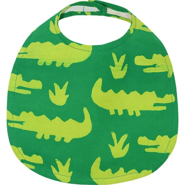 Global Mamas Global Mamas Bio Lätzchen - Krokodile - Grün - Upcycling – Produktbild 1 von 2