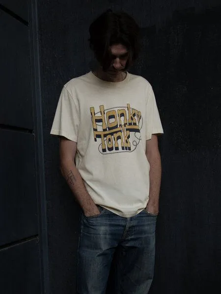 Nudie Jeans Nudie Jeans T-Shirt Roy Honky Tonk, Ecru, – Produktbild 2 von 4