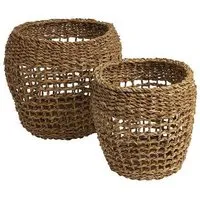 Originalhome Originalhome Natürlicher Korb aus Hogla, Macha, handgefertigt, Groß, 2er Set – Produktbild 1 von 1