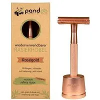 pandoo pandoo Rasierhobel aus Metall mit Halterung inkl. 10 Klingen – verschiedene Farben – Produktbild 1 von 1