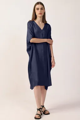 Neu Nomads Neu Nomads Damen vegan Kleid Kaftan Francine Mitternacht – Produktbild 1 von 1