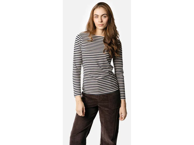Living Crafts Living Crafts - Damen Langarm-Shirt (100% Bio-Baumwolle), Gestreift, – Produktbild 5 von 8