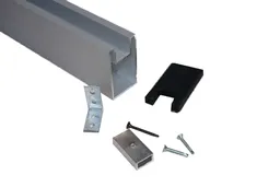 woodstore24 Universal Wandanschluss U-Profil Aluminium für WPC Zäune, silber, geeignet für Füllelemente bis 20 mm, 68 mm x 40 mm, Länge: 2,00 m – Produktbild 1 von 1