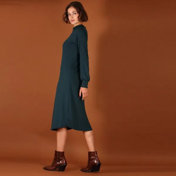 ManduTrap ManduTrap Tencel Turtleneck Kleid Noa in petrol oder berry, Petrol, – Produktbild 4 von 4