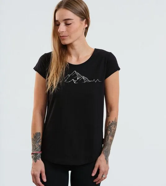 Gary Mash GARY MASH T-Shirt Asheville Mountainbeat aus Biobaumwolle, Schwarz, – Produktbild 3 von 4