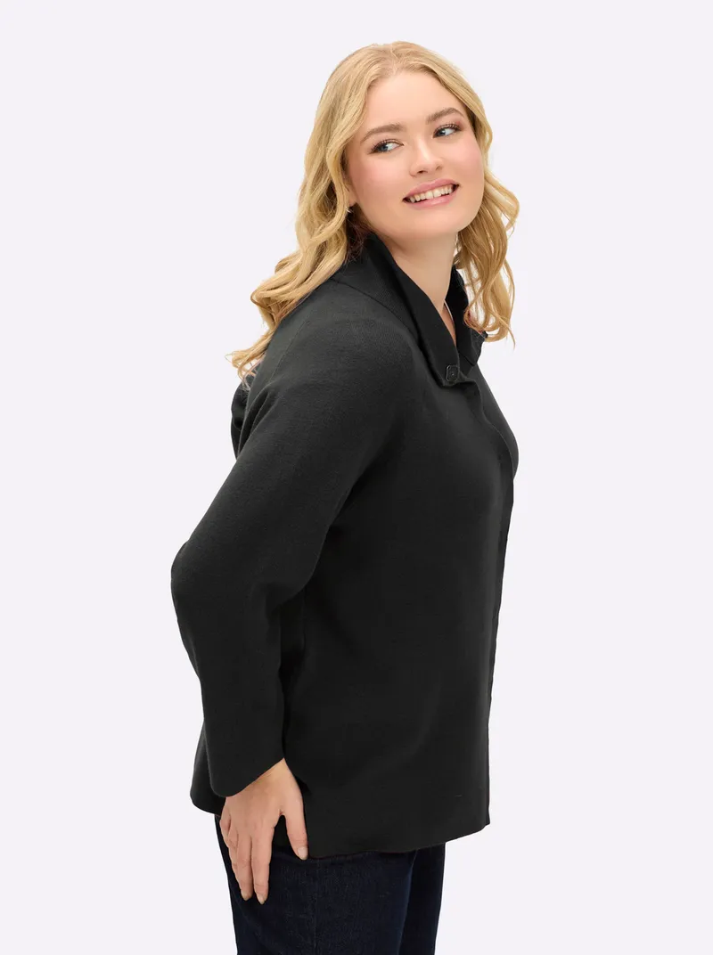 sheego Strickjacke, Anthrazit-meliert, – Produktbild 2 von 2