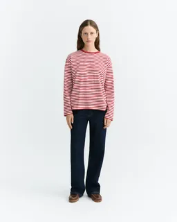 thinking mu Thinking MU Damen vegan T-Shirt Emily Langärmelig Rot Gestreift – Produktbild 1 von 1