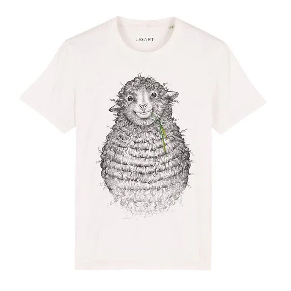 LIGARTI LIGARTI T-Shirt – Wollfried, Cremeweiß, – Produktbild 1 von 5
