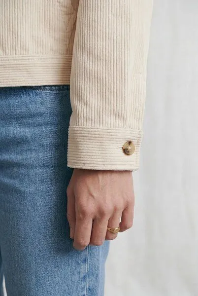 Jyoti - Fair Works Jyoti - Fair Works Baumwollcord Jacke Nariyal, Beige, – Produktbild 4 von 4