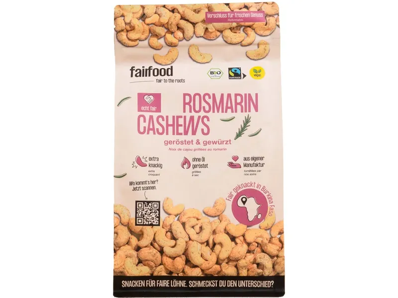 Fairfood FAIRFOOD Bio-Cashewkerne 'Rosmarin', 500 g – Produktbild 1 von 1