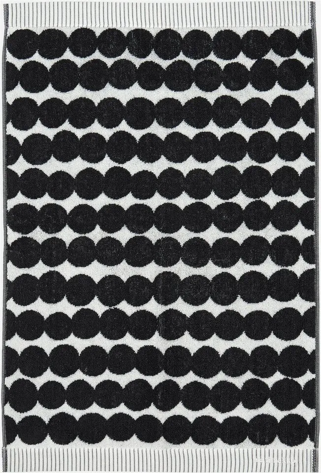 Marimekko Handtuch RÄSYMATTO, Frottee (1-St), 100% Baumwolle, weich, 50 x 70 cm, Schwarz|weiß, – Produktbild 1 von 1