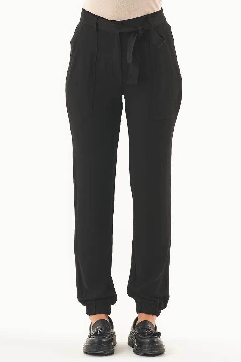 ORGANICATION ORGANICATION Damen vegan Jogginghose Ecovero Schwarz, Schwarz, – Produktbild 2 von 2