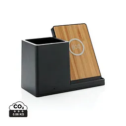 XD Xclusive XD XCLUSIVE Ontario 10W Wireless Charger aus Bambus und RCS Kunststoff, schwarz, Schwarz, – Produktbild 1 von 1