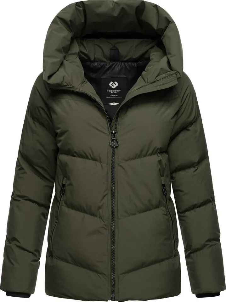ragwear ragwear Steppjacke Cessi Wasserdichte Damen Winterjacke mit großer Kapuze, Grün, – Produktbild 5 von 5