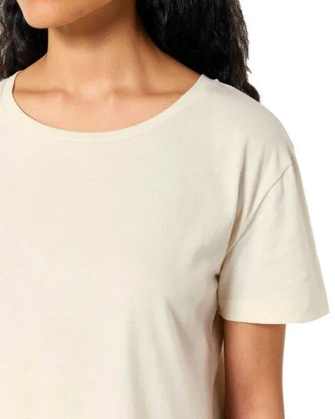 YTWOO YTWOO Damen-Scoop-Neck-T-Shirt aus Bio-Baumwolle, Natural, – Produktbild 3 von 4