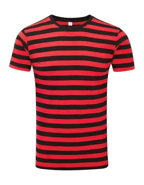 Mantis Mantis Damen / Herren Unisex T-Shirt Shirt Striped gestreift Bio Baumwolle Vegan, Blau/weiss, – Produktbild 4 von 4