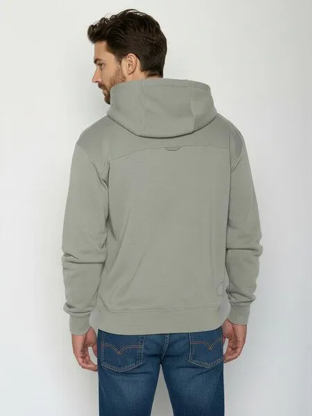 GreenBomb GREENBOMB Magic Forest Joy - Gemütlicher Hoodie aus Bio-Baumwolle / hochwertiger Print / GOTS / Fair & Vegan, Grau (moos mint), – Produktbild 4 von 4