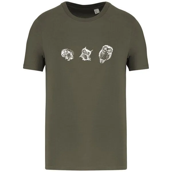 Greenspired Greenspired Basic Bio T-Shirt Three Owls 155g/m² XXS - 4 XL", Khaki, – Produktbild 1 von 1