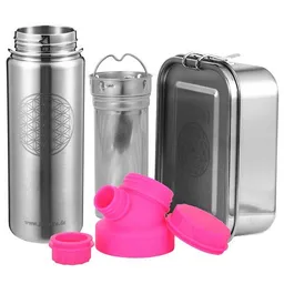 JN JuNiki's JN JuNiki's Set "Blume des Lebens": Lunchbox + 550ml Edelstahltrinkflasche + Teefilter – Produktbild 1 von 1