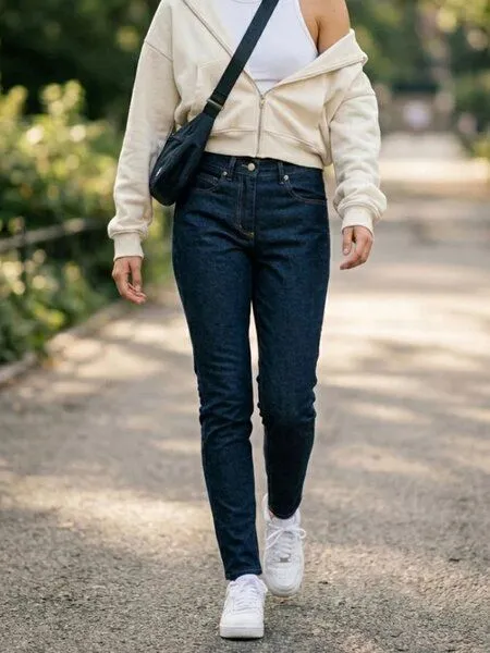 Will's Vegan Shop Will's Vegan Shop Klassische Jeans aus recyceltem Denim mit geradem Bein – Produktbild 1 von 3