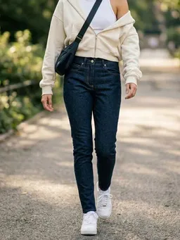 Will's Vegan Shop Will's Vegan Shop Klassische Jeans aus recyceltem Denim mit geradem Bein – Produktbild 1 von 1