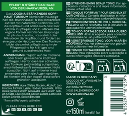LOGONA LOGONA Haartonikum STÄRKENDES KOPFHAUT TONIKUM BIO-BRENNNESSEL & BIRKE, mit Bio-Brennnesselextrakt, vegane Formel, pH-hautneutral – Produktbild 1 von 1
