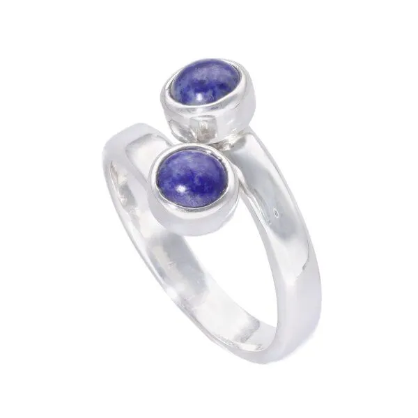 pakilia pakilia Silber Ring großenverstellbar Lapislazuli-stein Fair-Trade und handmade – Produktbild 2 von 4