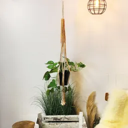 Mitienda Shop Mitienda Shop Makramee Blumenampel aus Jute gelb – Produktbild 1 von 1
